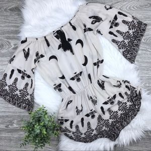 Bäcio Tribal Moon Print Romper - Pinkyotto